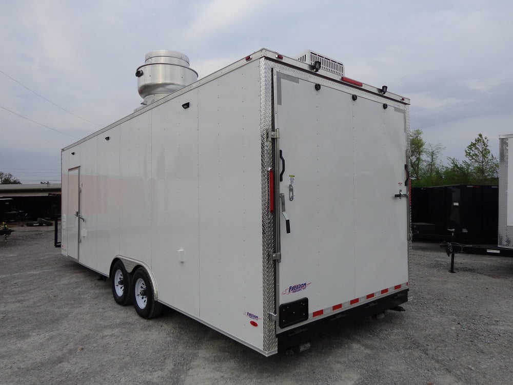 8.5' x 25' White Concession Food Trailer With Appliances