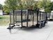 6.4x14 - 4ft Mesh Side Tandem Dovetail Utility Trailer