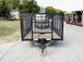 6.4x14 - 4ft Mesh Side Tandem Dovetail Utility Trailer