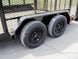 6.4x14 Dovetail Utility Trailer 4ft Mesh (2) 3500lb Axles - SLE Equipment - 12