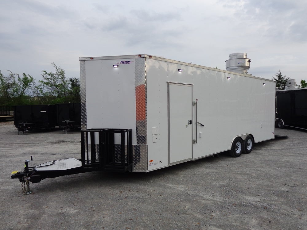 8.5' x 25' White Vending Concession Food Trailer