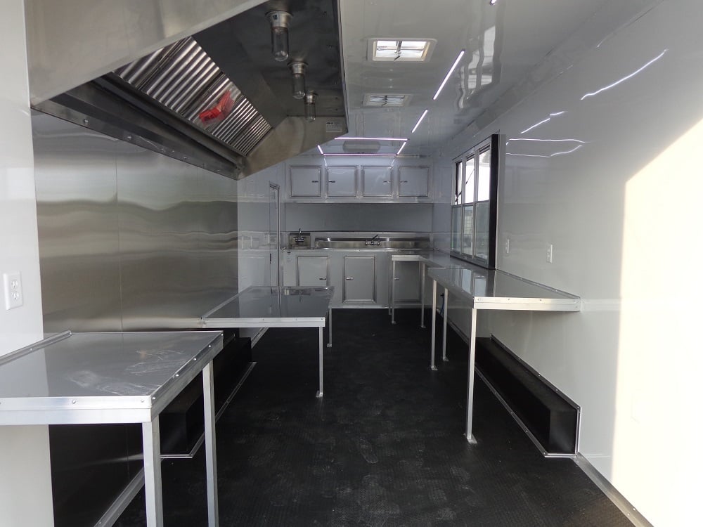 8.5' x 25' White Vending Concession Food Trailer