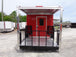 8.5' x 22' Flat Front Red Concession Porch Style Trailer