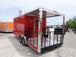 8.5' x 22' Flat Front Red Concession Porch Style Trailer