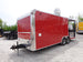 8.5' x 22' Flat Front Red Concession Porch Style Trailer