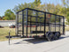 6.4' X 14' Tandem Axle Straight Utility Trailer - Mesh 6' Sides - SLE Equipment - 1