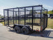 6.4' X 14' Tandem Axle Straight Utility Trailer - Mesh 6' Sides - SLE Equipment - 8
