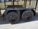 6.4' X 14' Tandem Axle Straight Utility Trailer - Mesh 6' Sides - SLE Equipment - 12