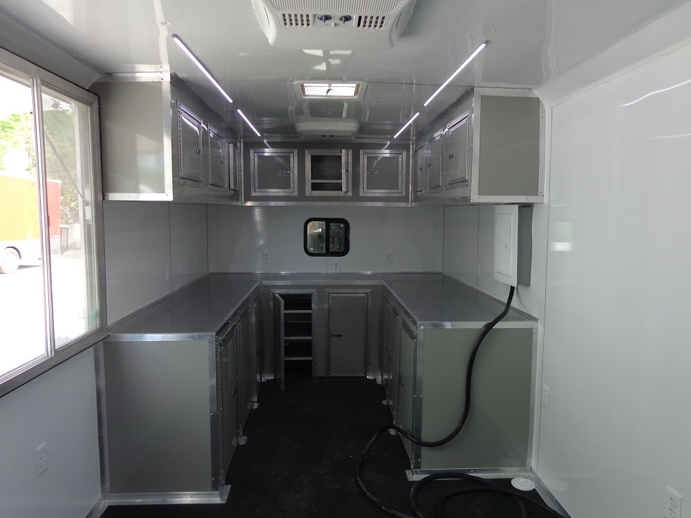 8.5' x 26' Dove Gray Flat Nose Concession Trailer