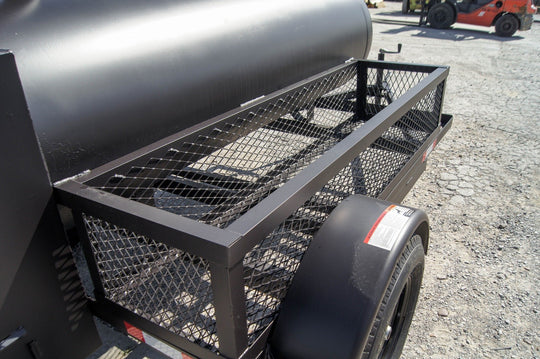 BBQ Smoker 330 Gallon Trailer Pull Behind with Wood Cage