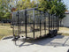 7x18 Tandem axle 2 - 3500lb Utility Trailer 6ft Mesh Sides with Ladder Racks 7K GVWR - SLE Equipment - 1