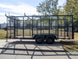 7x18 Tandem axle 2 - 3500lb Utility Trailer 6ft Mesh Sides with Ladder Racks 7K GVWR - SLE Equipment - 3