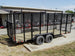 7x18 Tandem Straight Deck Utility Trailer with 6ft Mesh Sides and Ladder Racks