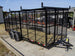 7x18 Tandem Straight Deck Utility Trailer with 6ft Mesh Sides and Ladder Racks