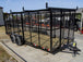 7x18 Tandem Straight Deck Utility Trailer with 6ft Mesh Sides and Ladder Racks