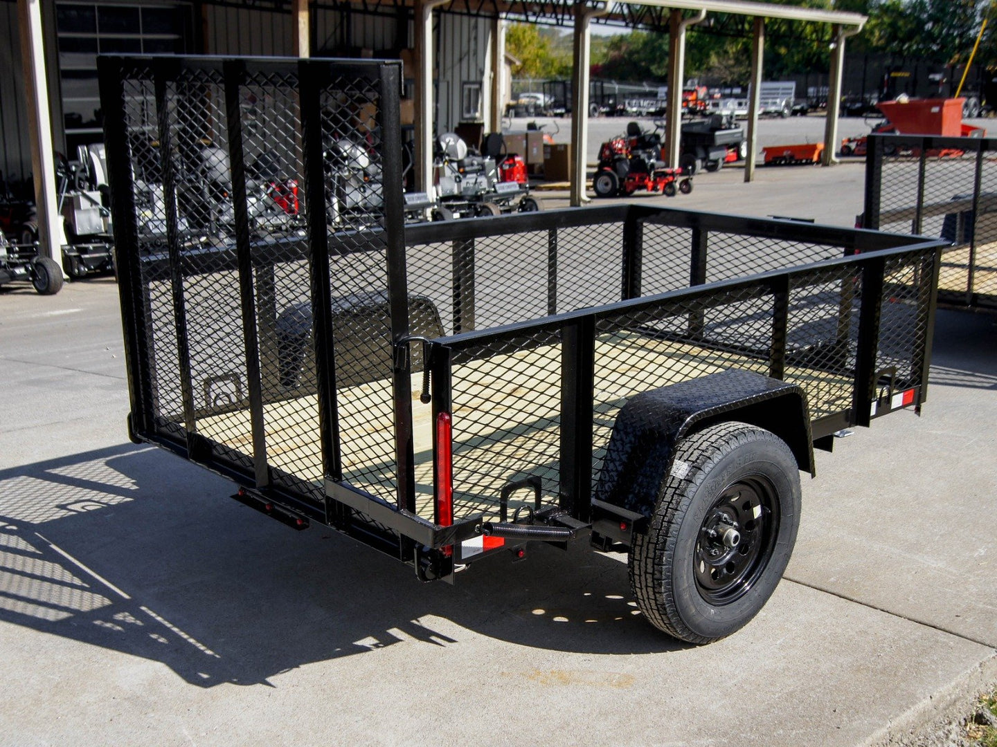 5x8 Straight Deck Utility Trailer with 2ft Mesh Side 3500lb Axle