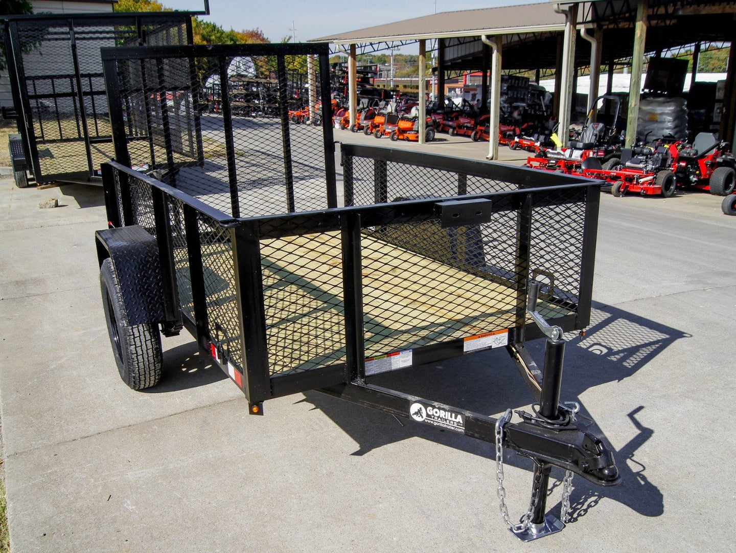 5x8 Straight Deck Utility Trailer with 2ft Mesh Side 3500lb Axle