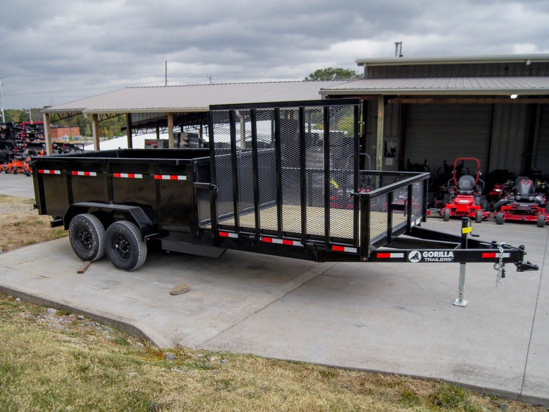 7x20 Hybrid Dump Utility Trailer with 3ft Sides Equipment (2) 7K Axles