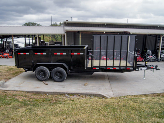 7x20 Hybrid Dump Utility Trailer with 3ft Sides Equipment (2) 7K Axles