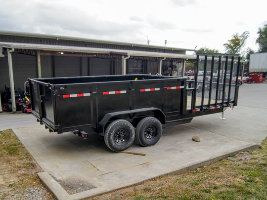 7x20 Hybrid Dump Utility Trailer with 3ft Sides Equipment (2) 7K Axles