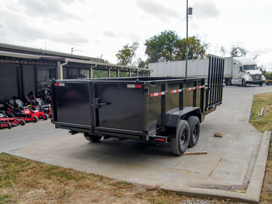 7x20 Hybrid Dump Utility Trailer with 3ft Sides Equipment (2) 7K Axles