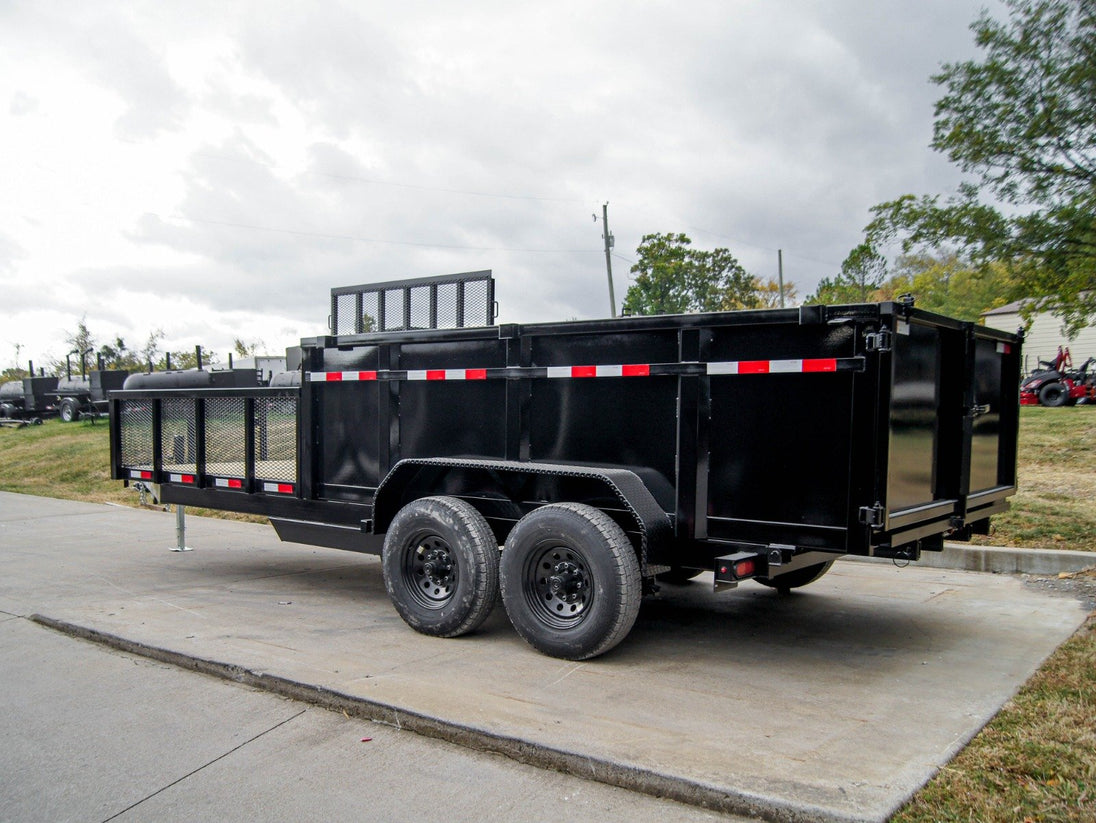 7x20 Hybrid Dump Utility Trailer with 3ft Sides Equipment (2) 7K Axles