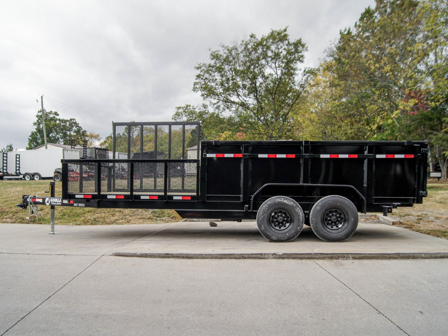 7x20 Hybrid Dump Utility Trailer with 3ft Sides Equipment (2) 7K Axles