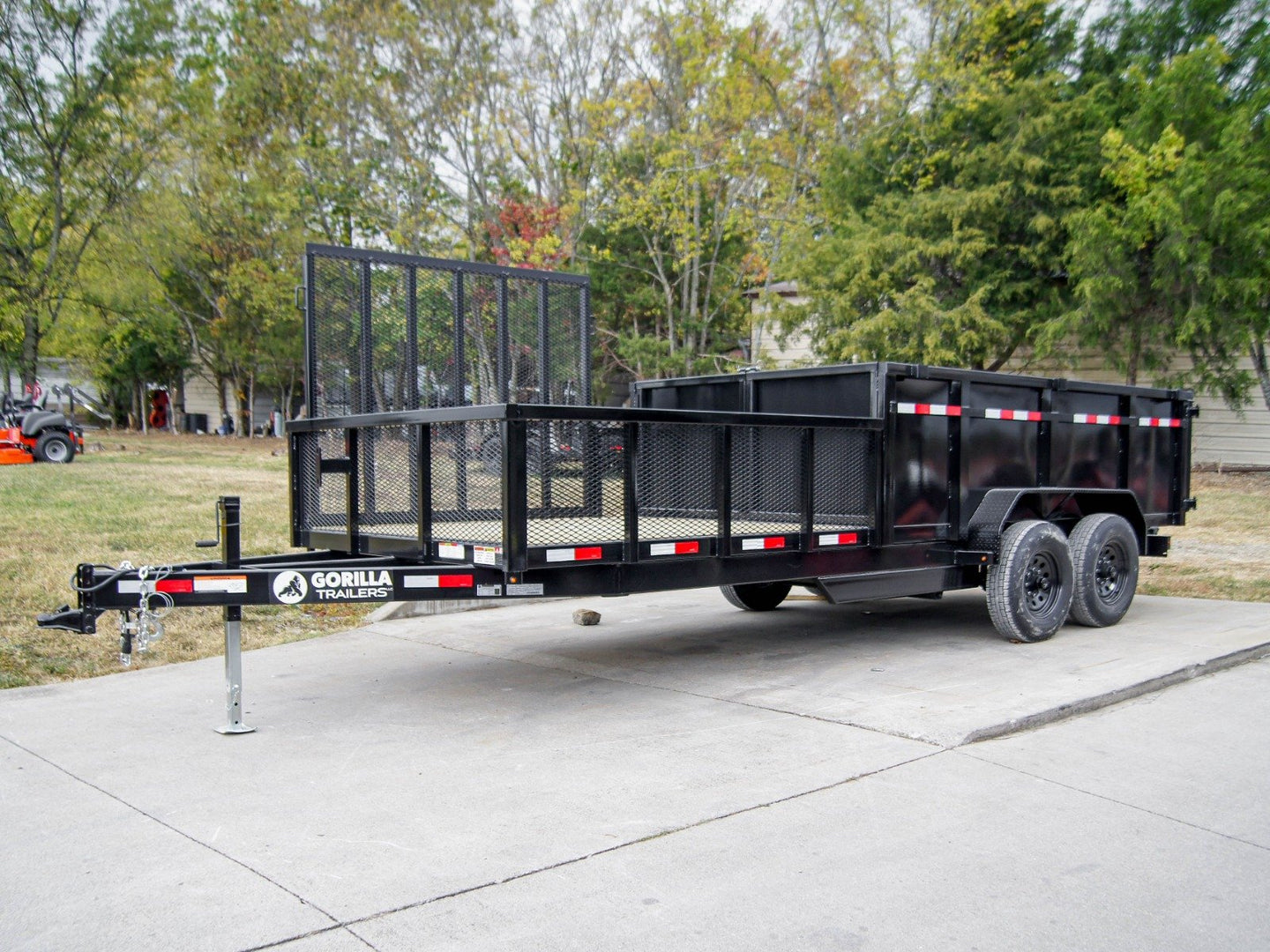 7x20 Hybrid Dump Utility Trailer with 3ft Sides Equipment (2) 7K Axles