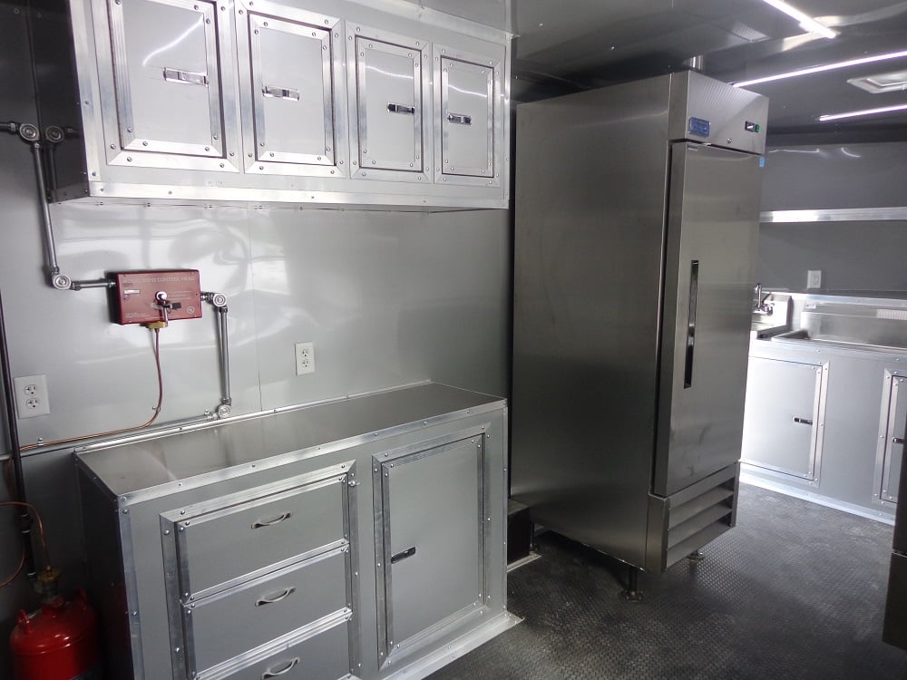 8.5' x 18' Penske Yellow Concession Food Trailer With Appliances