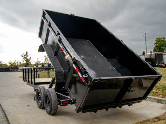 7x20 Hybrid Dump Utility Trailer with 3ft Sides Equipment (2) 7K Axles