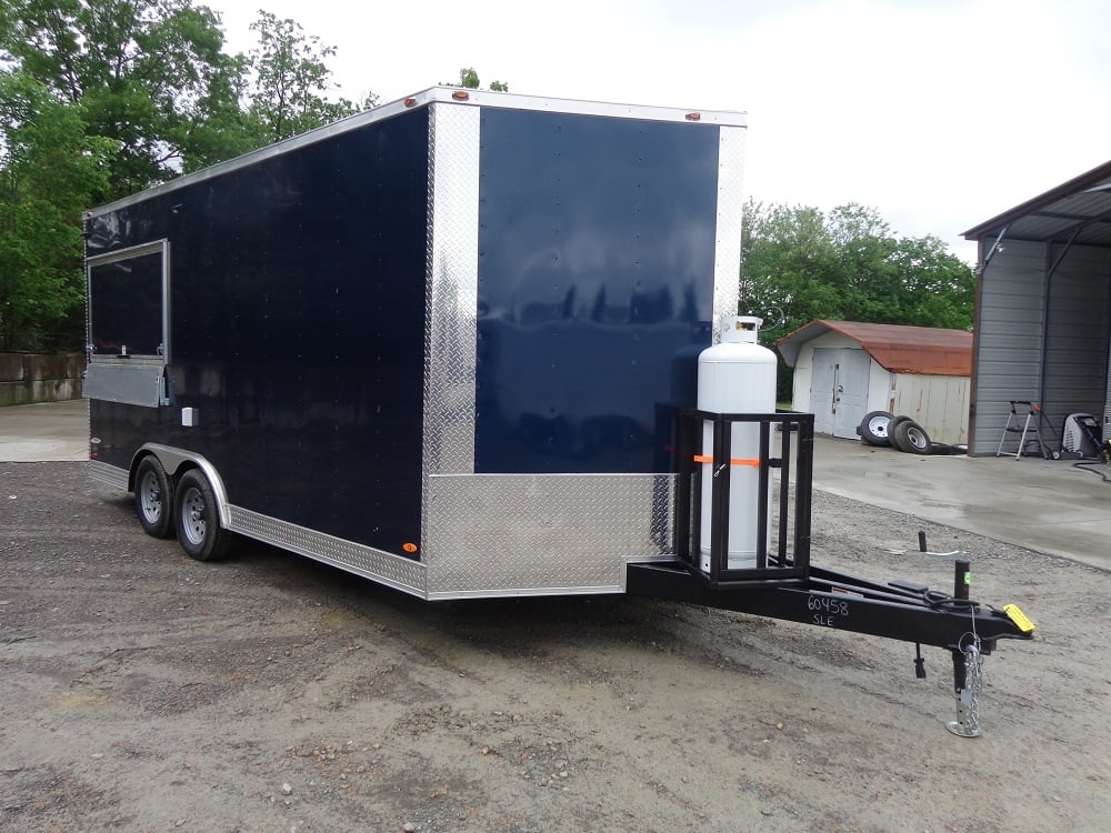 8.5' x 17' Indigo Blue Concession Food Trailer With Appliances