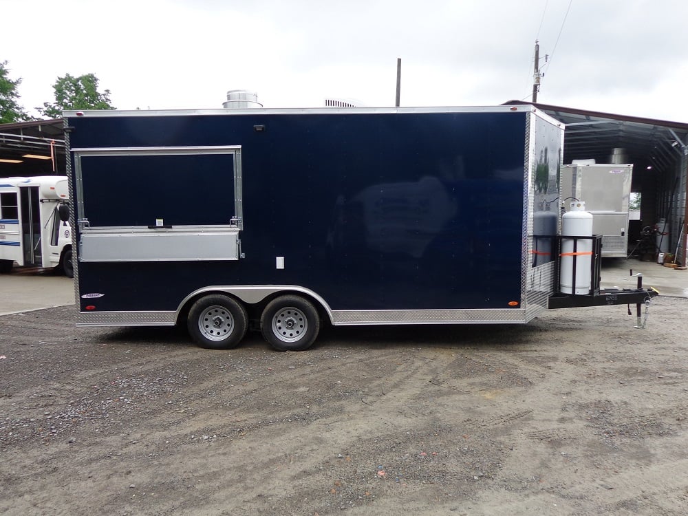 8.5' x 17' Indigo Blue Concession Food Trailer With Appliances