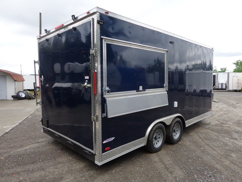 8.5' x 17' Indigo Blue Concession Food Trailer With Appliances