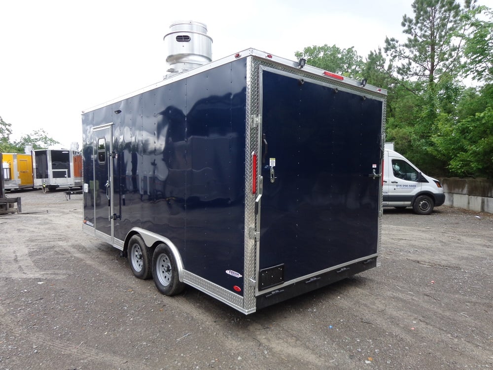 8.5' x 17' Indigo Blue Concession Food Trailer With Appliances