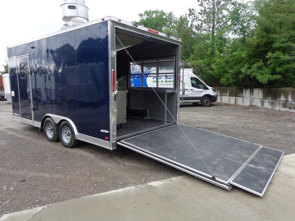 8.5' x 17' Indigo Blue Concession Food Trailer With Appliances