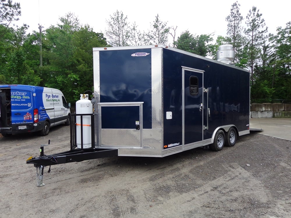 8.5' x 17' Indigo Blue Concession Food Trailer With Appliances