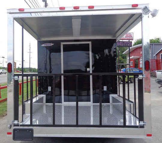 BBQ Concession Trailer 8'x14' Black - Food Smoker Vending - SLE Equipment - 23