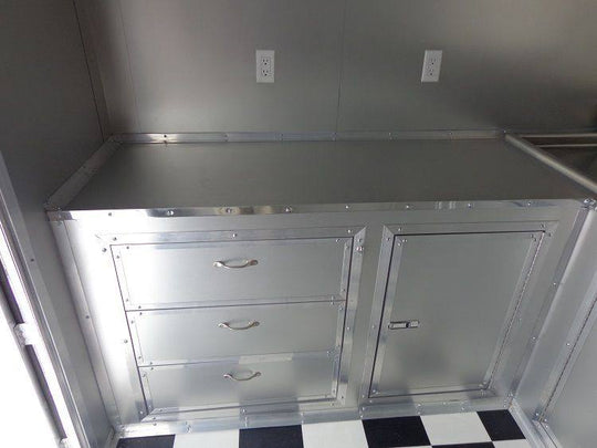 BBQ Concession Trailer 8'x14' Black - Food Smoker Vending - SLE Equipment - 21