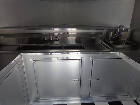 BBQ Concession Trailer 8'x14' Black - Food Smoker Vending - SLE Equipment - 17