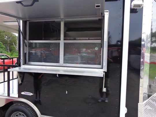 BBQ Concession Trailer 8'x14' Black - Food Smoker Vending - SLE Equipment - 28