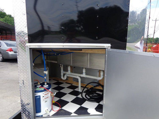 BBQ Concession Trailer 8'x14' Black - Food Smoker Vending - SLE Equipment - 11
