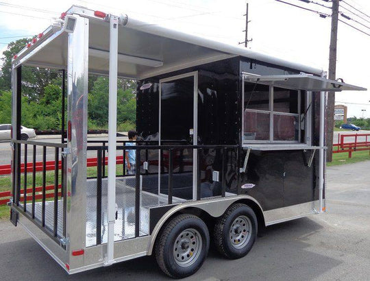 BBQ Concession Trailer 8'x14' Black - Food Smoker Vending - SLE Equipment - 10