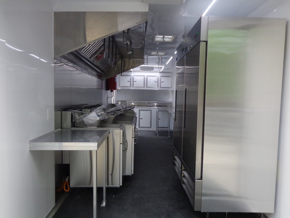 8.5' x 25' White Concession Food Trailer With Appliances