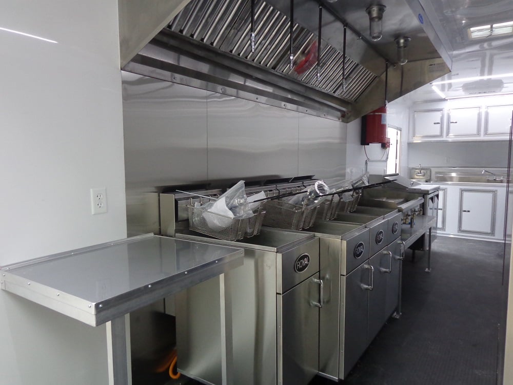 8.5' x 25' White Concession Food Trailer With Appliances