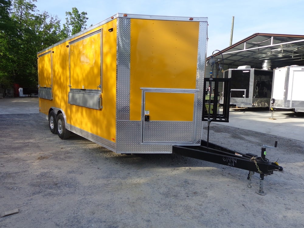 8.5' x 20' Penske Yellow Concession Trailer With Appliances