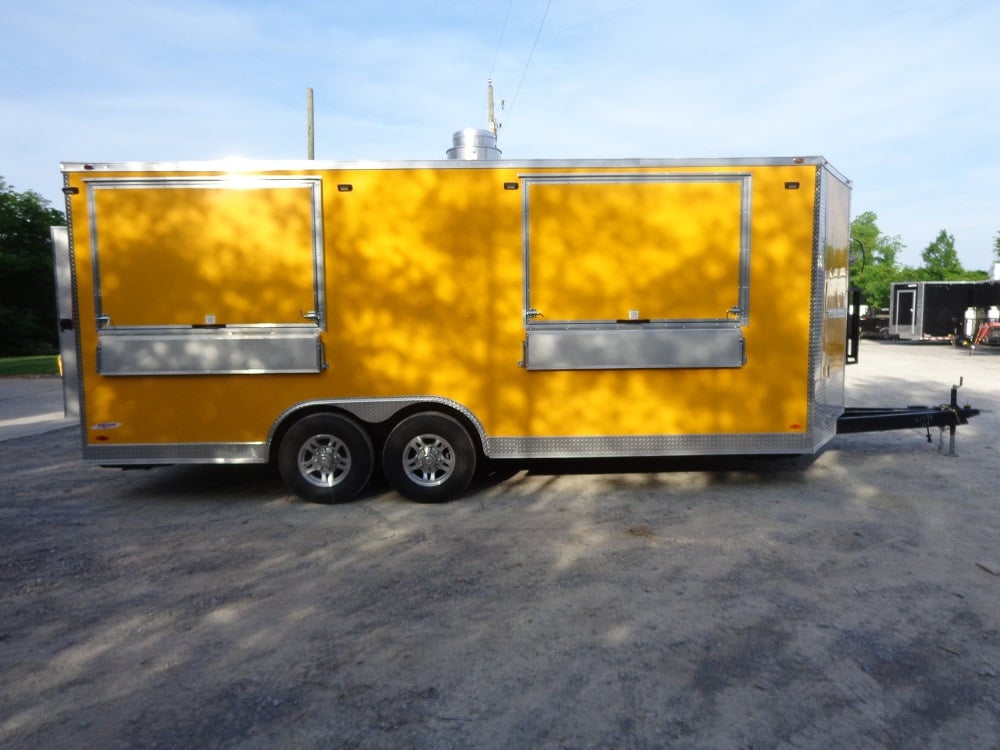 8.5' x 20' Penske Yellow Concession Trailer With Appliances