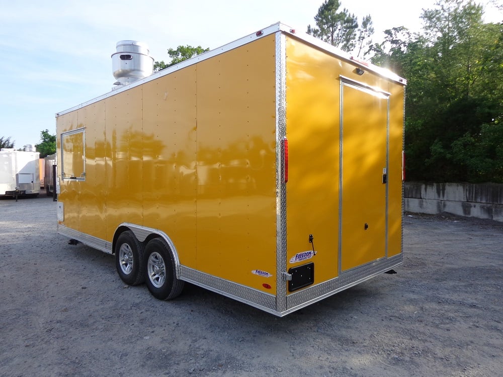 8.5' x 20' Penske Yellow Concession Trailer With Appliances