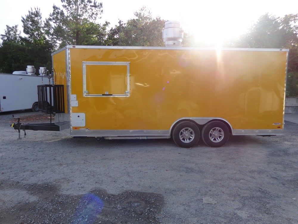 8.5' x 20' Penske Yellow Concession Trailer With Appliances