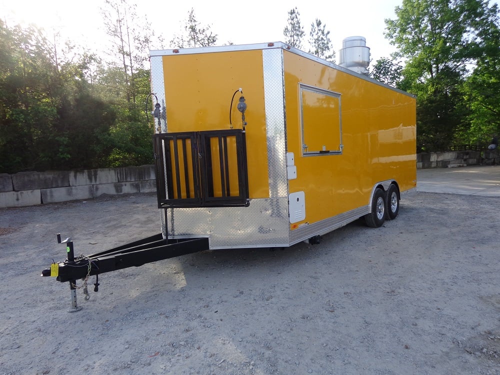 8.5' x 20' Penske Yellow Concession Trailer With Appliances