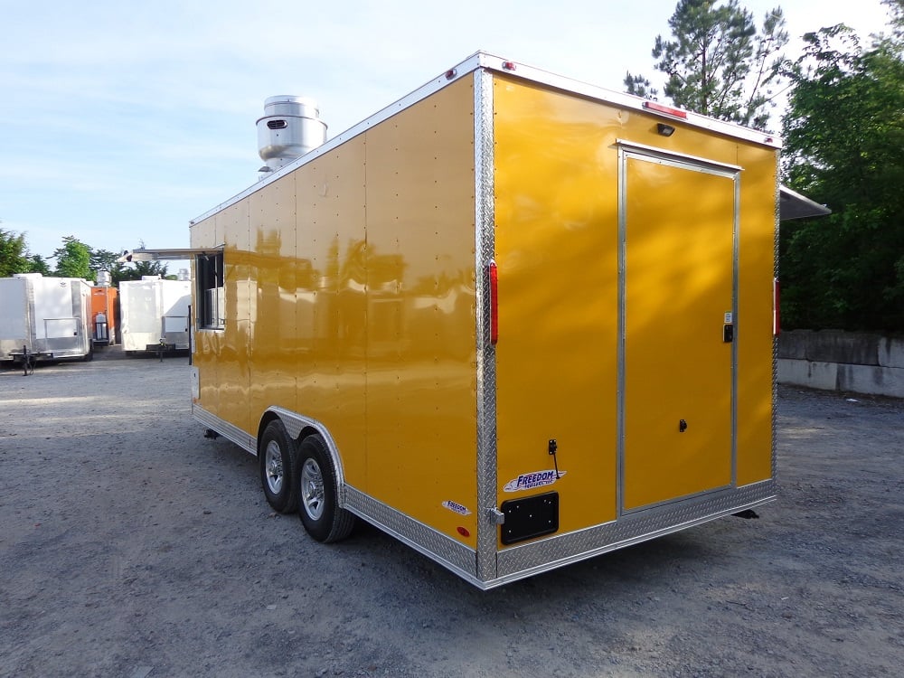 8.5' x 20' Penske Yellow Concession Trailer With Appliances